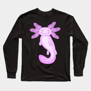 Cute Pink Axolotl Long Sleeve T-Shirt